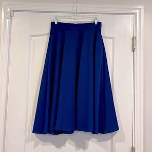 White Mark Women’s Blue A-Line Skirt, M